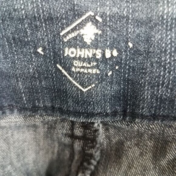 St. Johns Bay Womens Size 38? Blue Solid Straight Leg Jeans - Picture 2 of 9